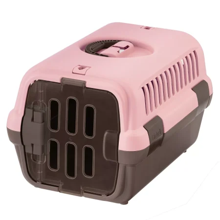 Pet Travel Carrier II - Small Pink - Dog & Cat Transporter, Collapsible Design for Storage, Small Pets Up to 11 lbs, Latches to Seat Belts