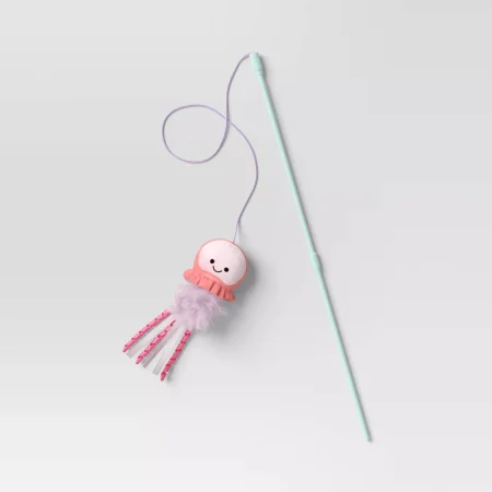 40" Jellyfish Cat Wand Toy