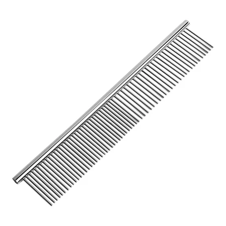 Unique Bargains Metal Rounded Teeth Dogs Cats Hair Care Grooming Comb Silver 1 Pc